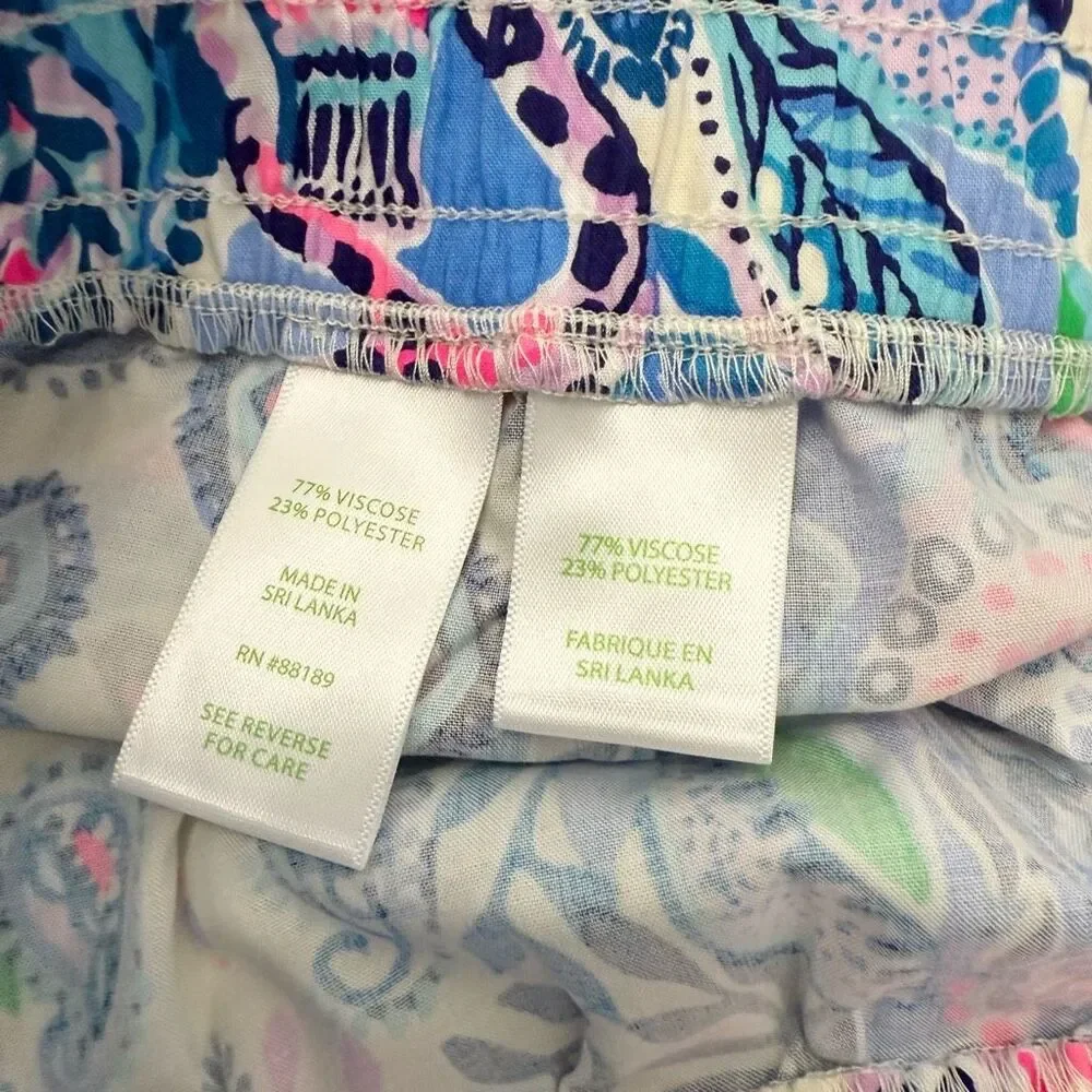 Lilly Pulitzer Womens Blue Macadamia Haute Cature Engineered Katia Short Medium - Picture 4 of 6